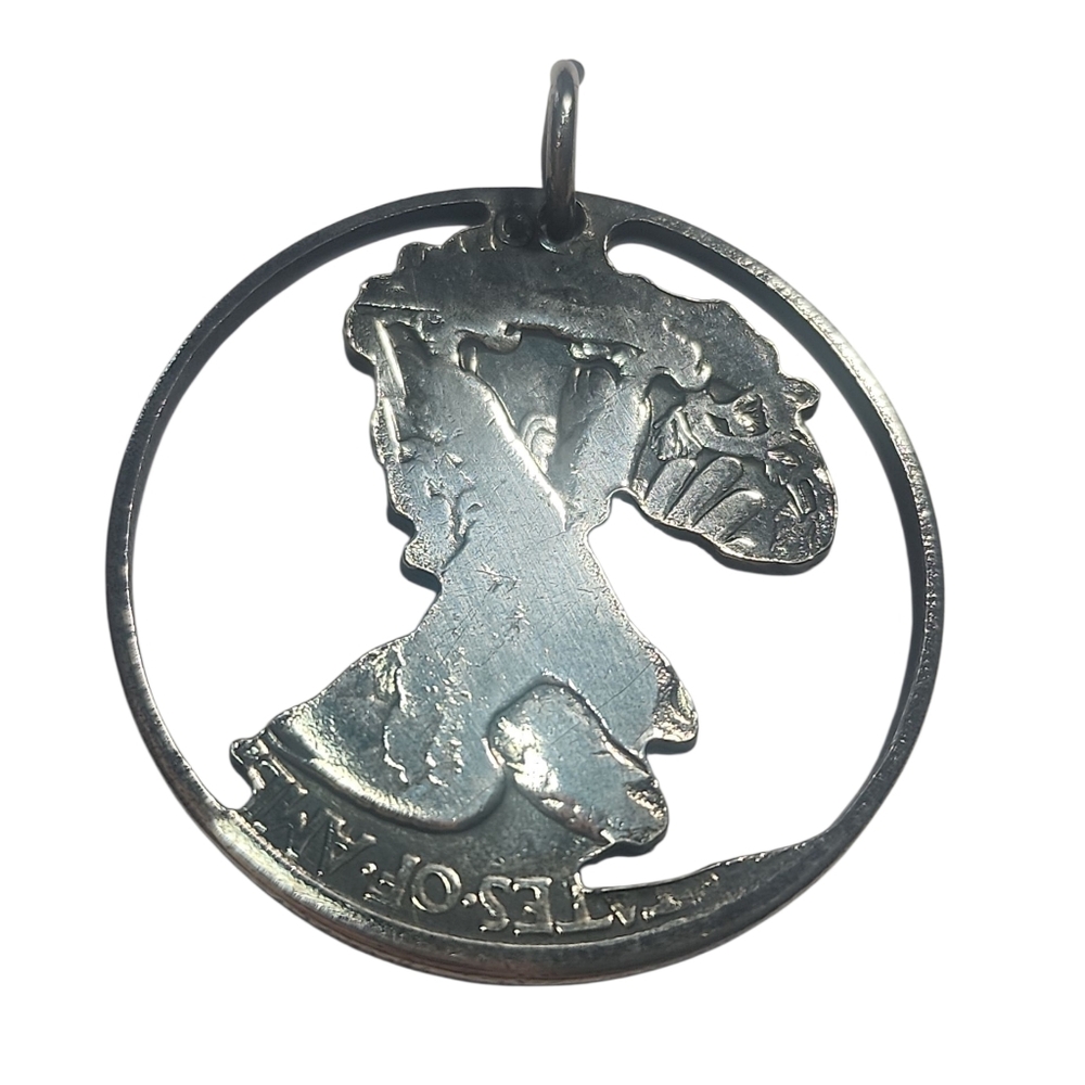 1935 Walking Liberty Half Dollar Coin Pendant. - Picture 2 of 5